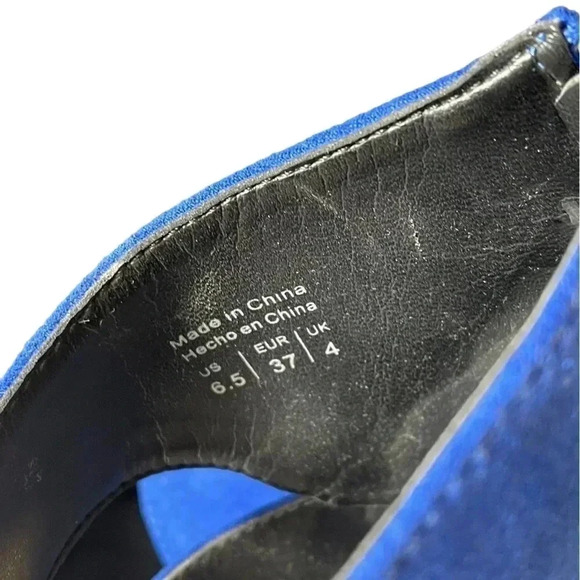 ALDO Blue Suede Heel Size  6.5 - Picture 5 of 8